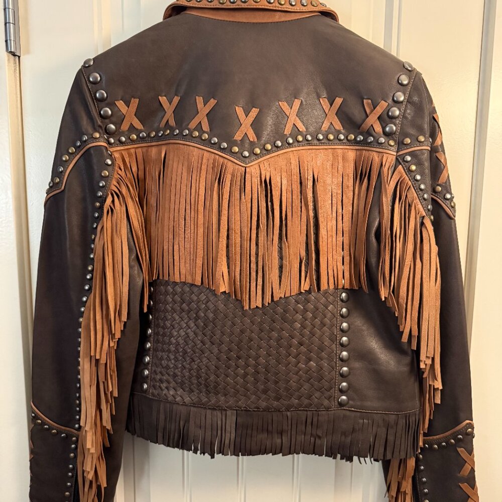 Double D Ranch “Jacket, Of The West” – Bronco Leather Statement Piece - Picture 2 of 3